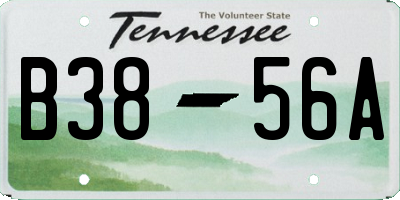TN license plate B3856A