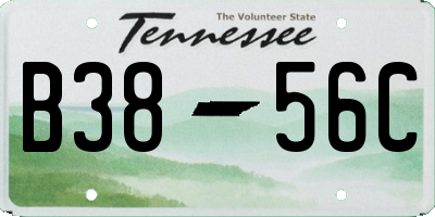 TN license plate B3856C