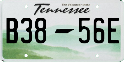 TN license plate B3856E
