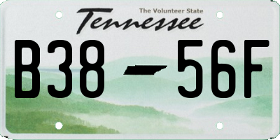 TN license plate B3856F