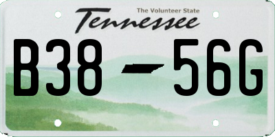 TN license plate B3856G