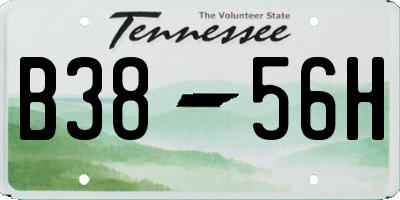 TN license plate B3856H