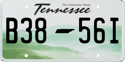 TN license plate B3856I