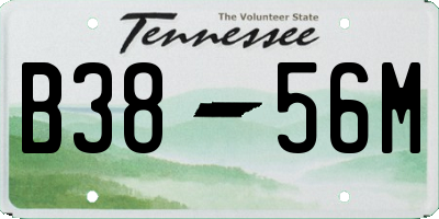 TN license plate B3856M