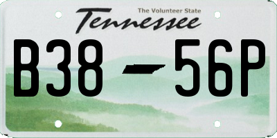TN license plate B3856P