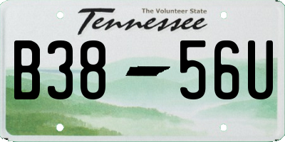 TN license plate B3856U