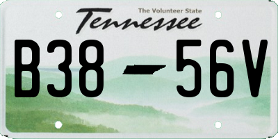 TN license plate B3856V