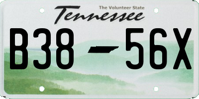 TN license plate B3856X