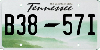 TN license plate B3857I