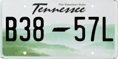 TN license plate B3857L
