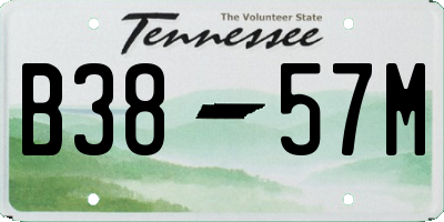 TN license plate B3857M
