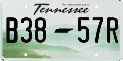 TN license plate B3857R