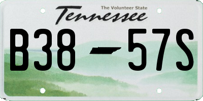 TN license plate B3857S