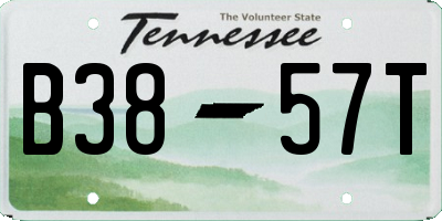 TN license plate B3857T