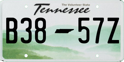 TN license plate B3857Z