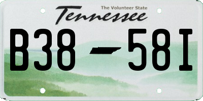 TN license plate B3858I