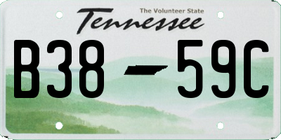 TN license plate B3859C