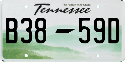 TN license plate B3859D