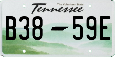 TN license plate B3859E