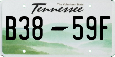 TN license plate B3859F