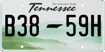 TN license plate B3859H