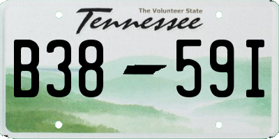 TN license plate B3859I