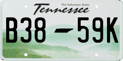 TN license plate B3859K