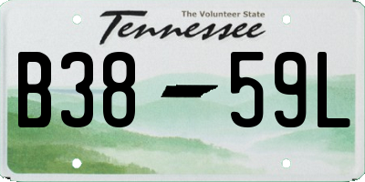 TN license plate B3859L