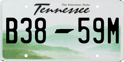 TN license plate B3859M