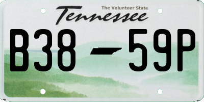 TN license plate B3859P