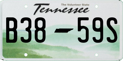 TN license plate B3859S