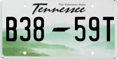 TN license plate B3859T