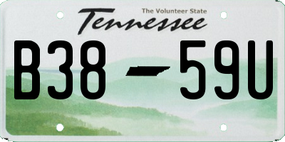 TN license plate B3859U