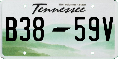 TN license plate B3859V