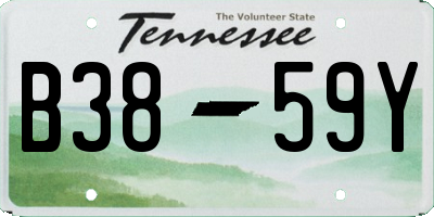 TN license plate B3859Y