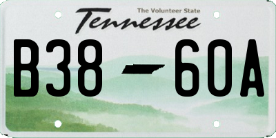 TN license plate B3860A