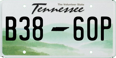 TN license plate B3860P