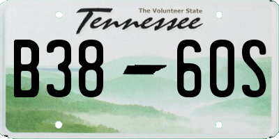 TN license plate B3860S