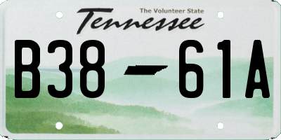 TN license plate B3861A