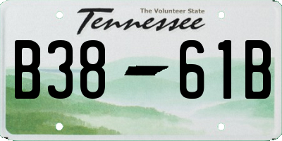 TN license plate B3861B