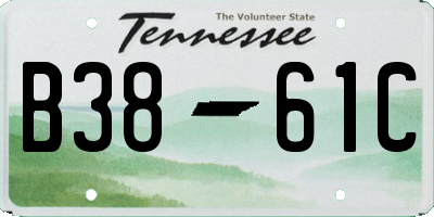TN license plate B3861C