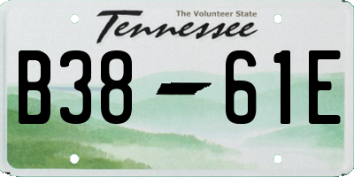 TN license plate B3861E