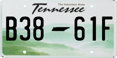 TN license plate B3861F