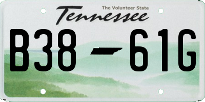 TN license plate B3861G
