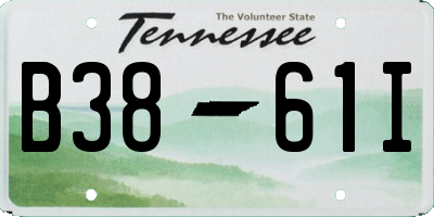 TN license plate B3861I