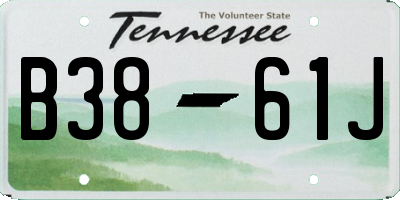 TN license plate B3861J