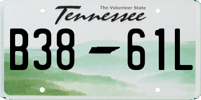 TN license plate B3861L