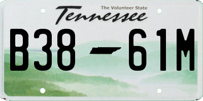 TN license plate B3861M