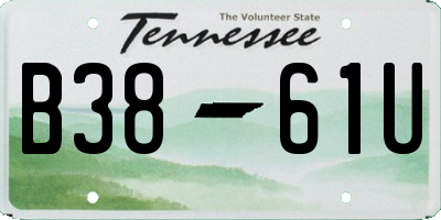 TN license plate B3861U