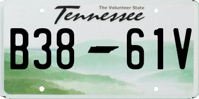 TN license plate B3861V